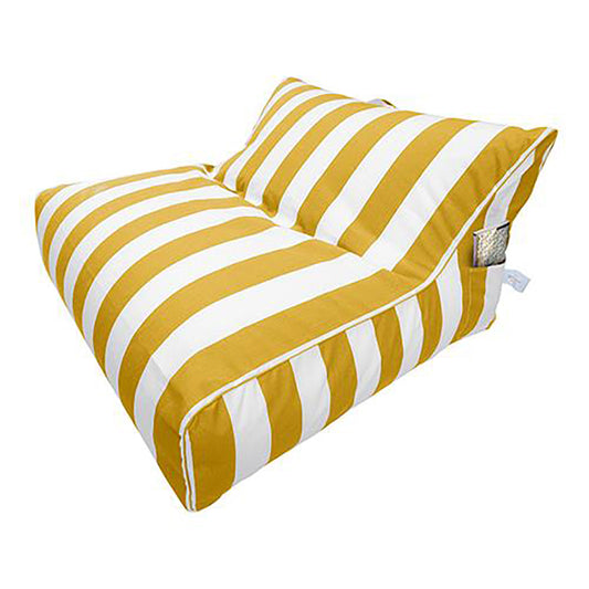 Beanbag - Miami - Double Beanbag - Striped Yellow & White