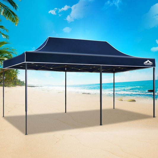 Marquee - Instahut Gazebo Pop Up Marquee 3x6m Outdoor Tent Folding Wedding Gazebos Navy
