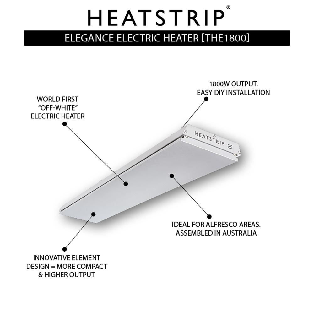 Outdoor Heater - HEATSTRIP Elegance Radiant Electric Heater THE3600