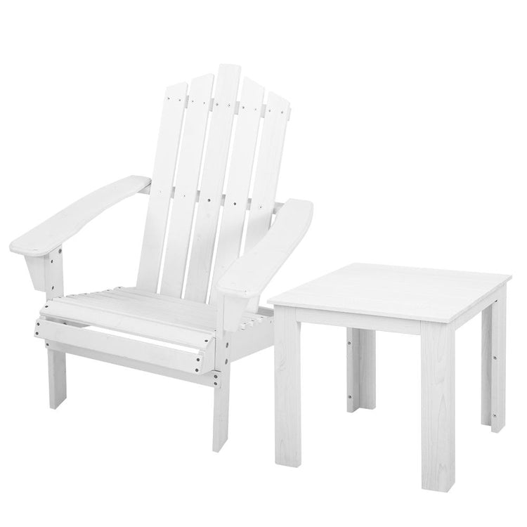 Sun Chair - Outdoor Sun Lounge Beach Chairs Table Setting Wooden Adirondack Patio Chair Lounges
