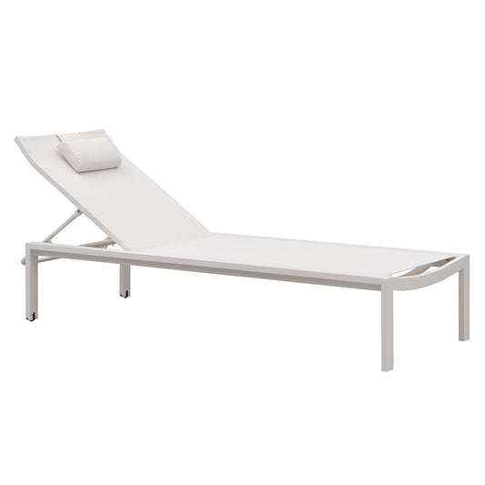 Sunlounges - Florida - Chaise Lounge - White Frame / White Sling