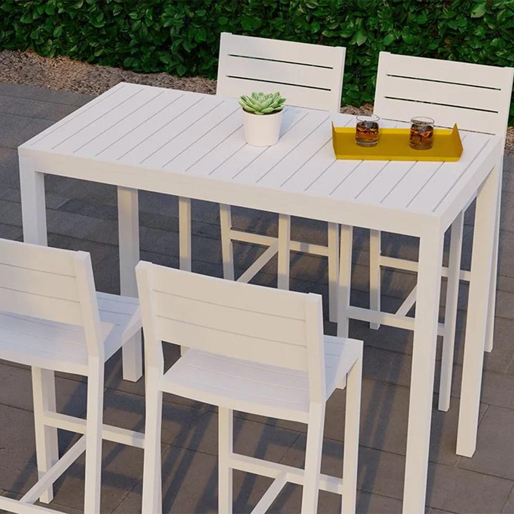 Bar Table - Halki Table - Outdoor - High Bar - 125cm X 65cm - White