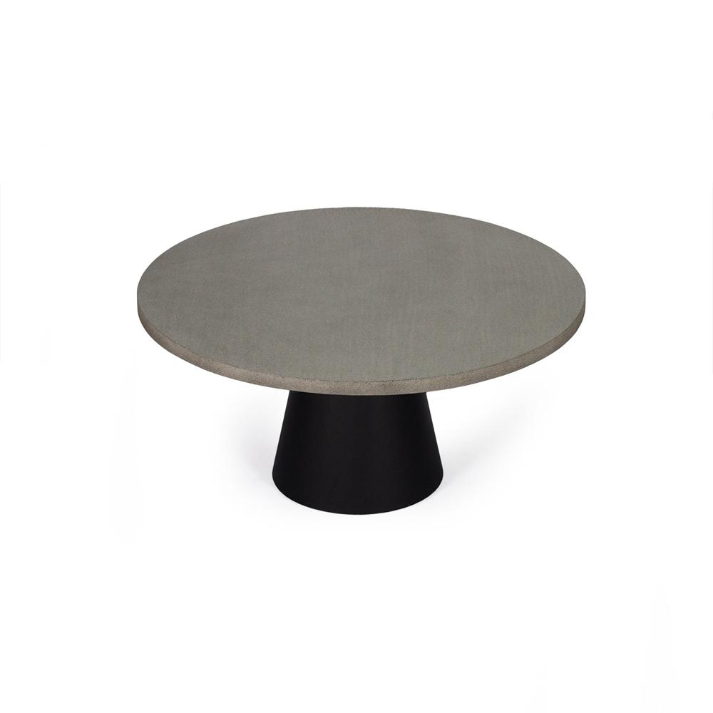 Dining Table - Elkstone 1.2m Avalon Round Dining Table | Speckled Grey With Black Metal Cone Base - ETA: August 2021