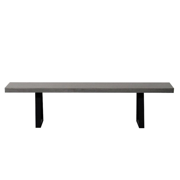 Dining Table - Elkstone 1.45m Sierra Bench Seat | Speckled Grey With Black Metal Legs - ETA: January 2022