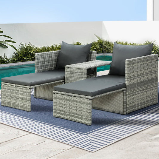 Multi Function Outdoor Setting - Grey
