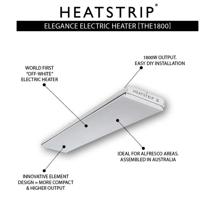 Outdoor Heater - Heatstrip Elegance Radiant Electric Heater THE1800