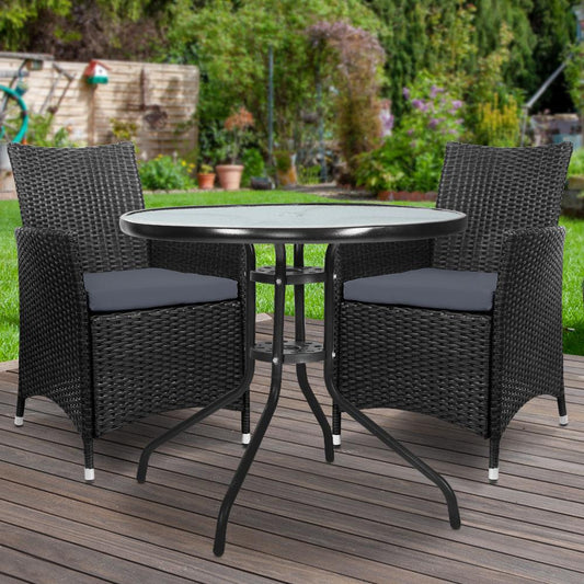 Balcony Set - Outdoor Furniture Dining Chair Table Bistro Set Wicker