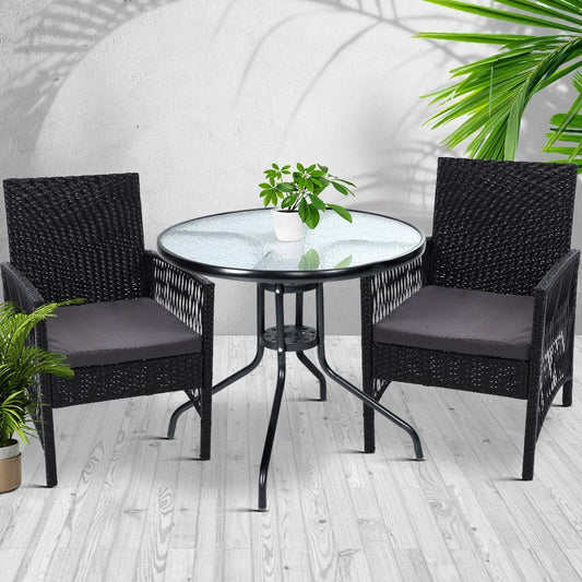 Balcony Set - Outdoor Table And 2 Chairs Bistro Style Set