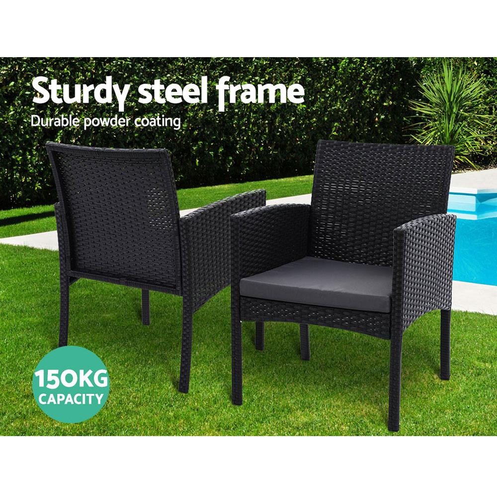 Balcony Set - Outdoor Table And 2 Chairs Bistro Style Set (Style 2)