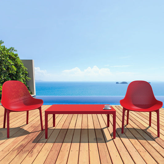 Balcony Set - Siesta Sky 3 Piece Outdoor Lounge Setting With Sky  Lounges