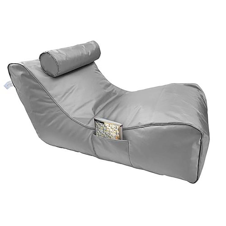 Beanbags - Pacific - Single Beanbag With Oval Pillow - Silver