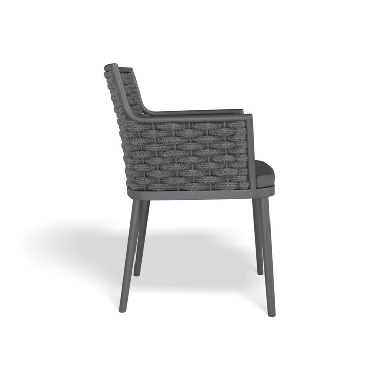 Chairs - Kristi Outdoor Dining Chair - Charcoal / Dark Grey Cushion