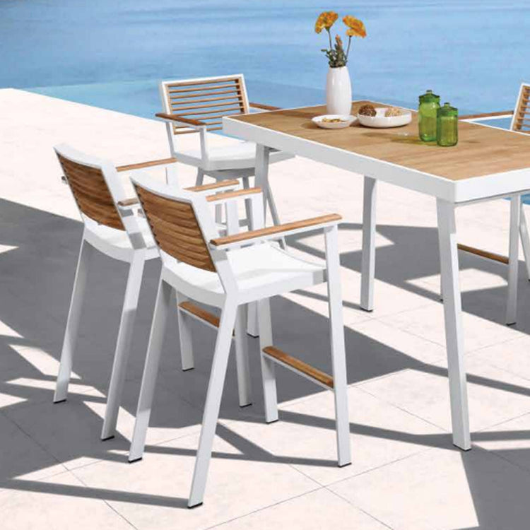 Chairs - St Lucia - Dining Side Chair - White Frame / White Textilene