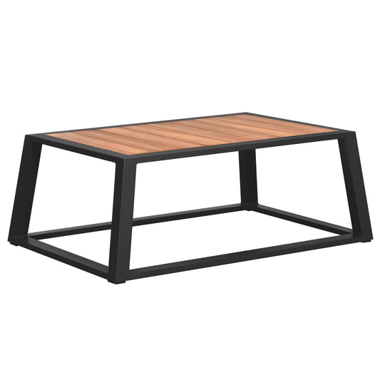 Coffee Table - St Lucia - Coffee Table W Full Teak - Charcoal Frame