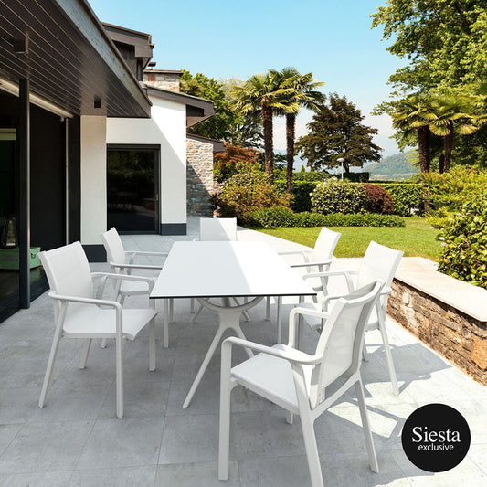 Dining Set - Siesta Air 7 Piece Outdoor Dining Setting With Pacific Armchairs