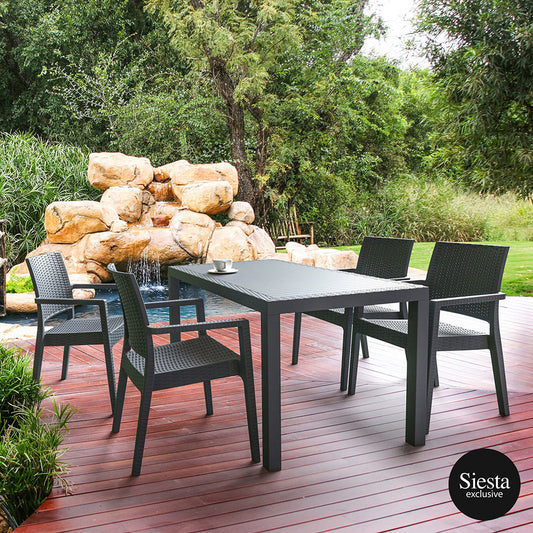 Dining Set - Siesta Orlando 5 Piece Outdoor Dining Setting With Ibiza Armchairs