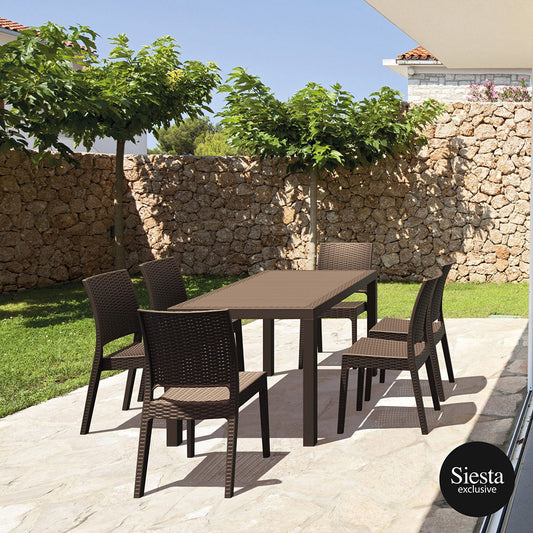 Dining Set - Siesta Orlando 7 Piece Outdoor Dining Setting With Florida Chairs