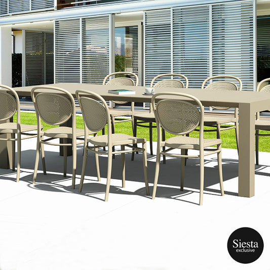 Dining Set - Siesta Vegas 9 Piece Outdoor Dining Set With Marcel Chairs