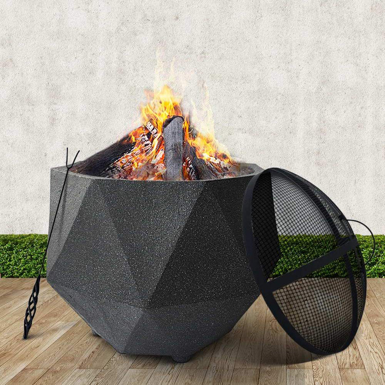 Firepits - Outdoor Portable Fire Pit Bowl Wood Burning Patio Oven Heater Fireplace
