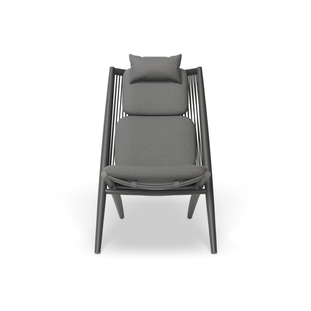 Lounge Chair - Inga Outdoor Lounge Chair - Charcoal / Dark Grey Cushion