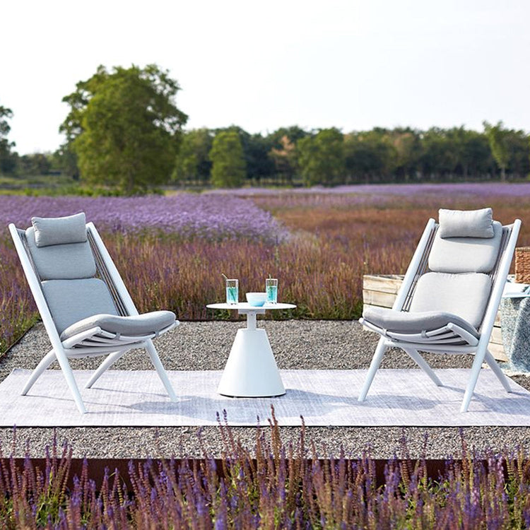 Lounge Chair - Inga Outdoor Lounge Chair - White / Light Grey Cushion