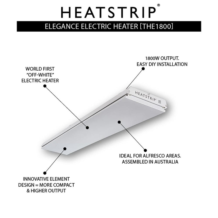 Outdoor Heater - HEATSTRIP Elegance Radiant Electric Heater THE2400