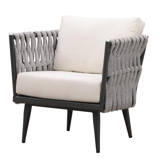 Outdoor Sofa - Crown - Club Chair - Charcoal Frame