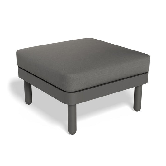Outdoor Sofa - Kristi Modular Outdoor Pouf - Charcoal / Dark Grey Cushion
