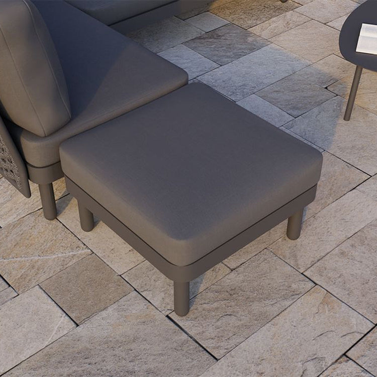 Outdoor Sofa - Kristi Modular Outdoor Pouf - Charcoal / Dark Grey Cushion