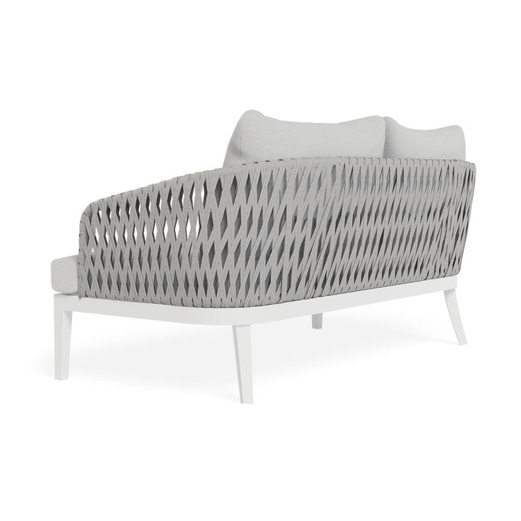 Outdoor Sofa - Marja Outdoor Lounge Chair Two Seater - White / Light Grey Cushion
