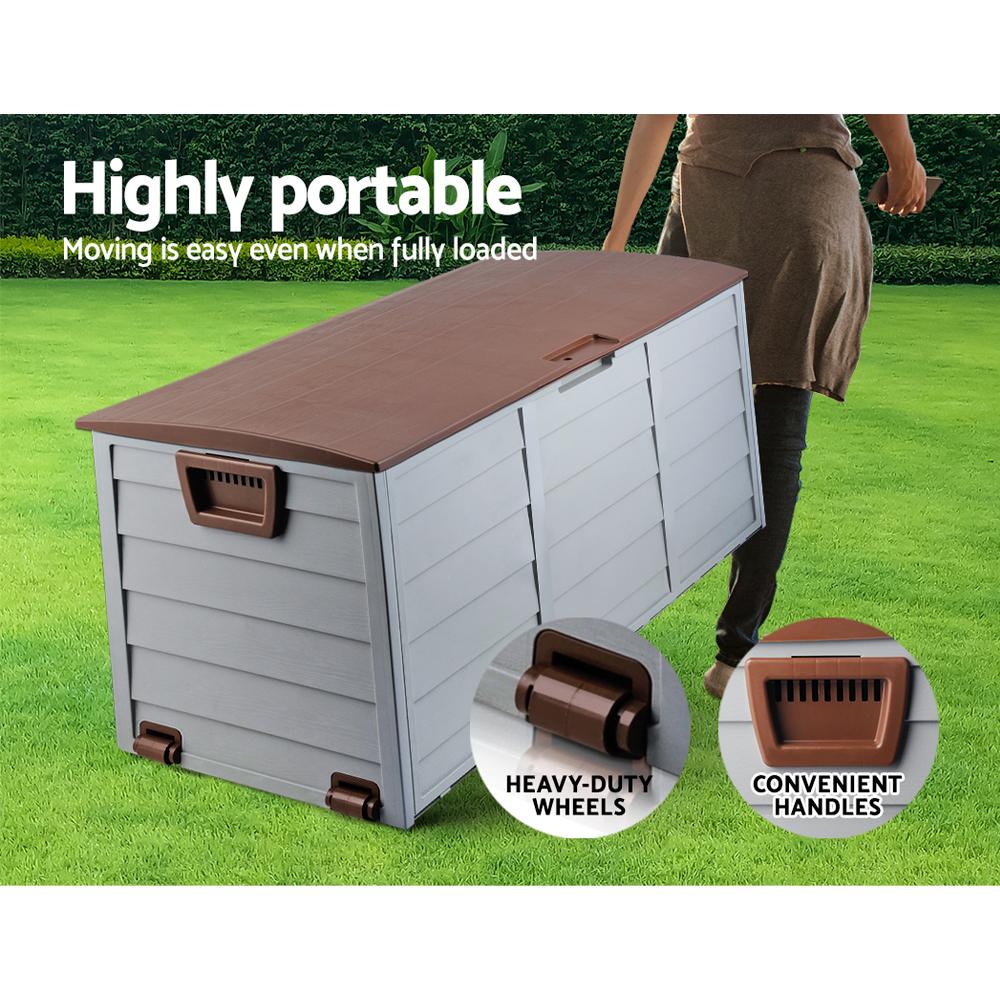 Outdoor Storage - 290L Outdoor Storage Box - Brown