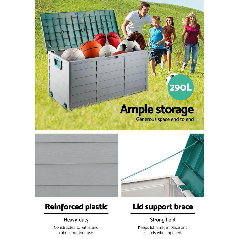Outdoor Storage - 290L Outdoor Storage Box - Green