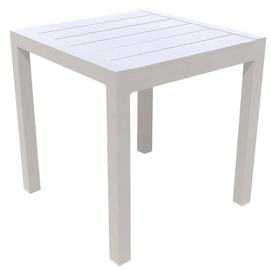 Outdoor Table - Florida - End Table - White Frame & Aluminium Top