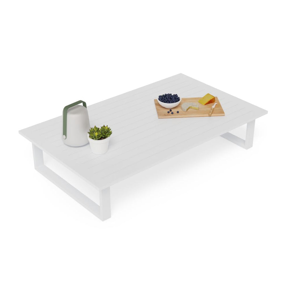 Outdoor Table - Leva Outdoor Coffee Table - White / 142cm X 85cm