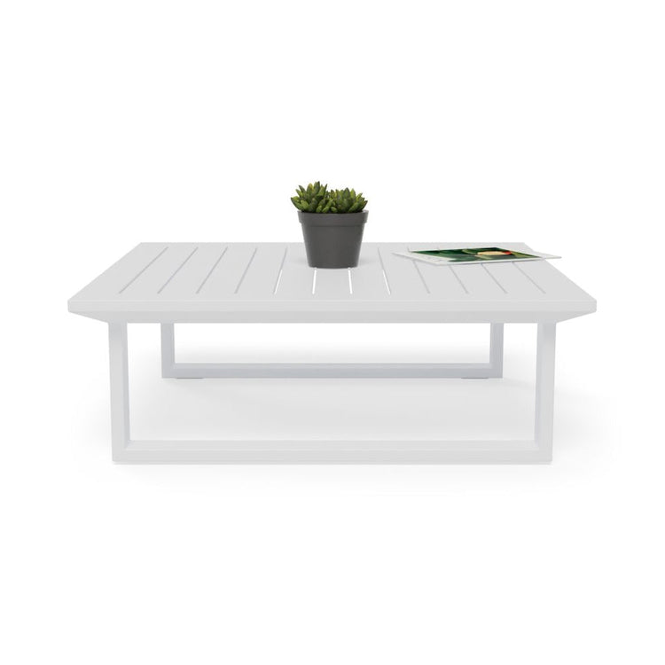 Outdoor Table - Leva Outdoor Coffee Table  - White / 85cm X 85cm