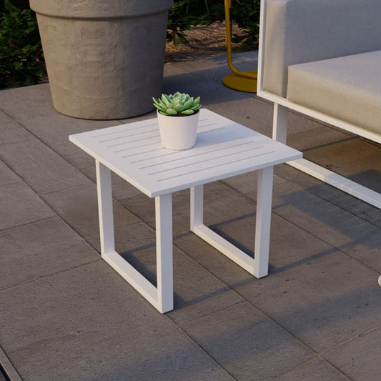 Outdoor Table - Leva Outdoor Side Table - White