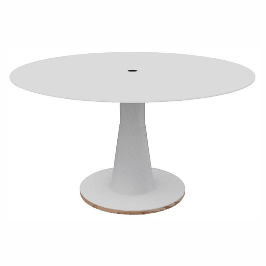 Outdoor Table - OMG Round Dining Table - Aluminium Top - White