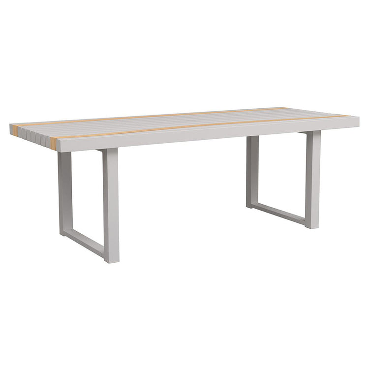 Outdoor Table - Runway Dining Table 2200 X 890 - Permateak And White