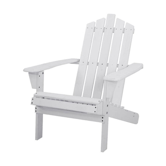 Sun Chair - Outdoor Adirondack Style Chair (White)