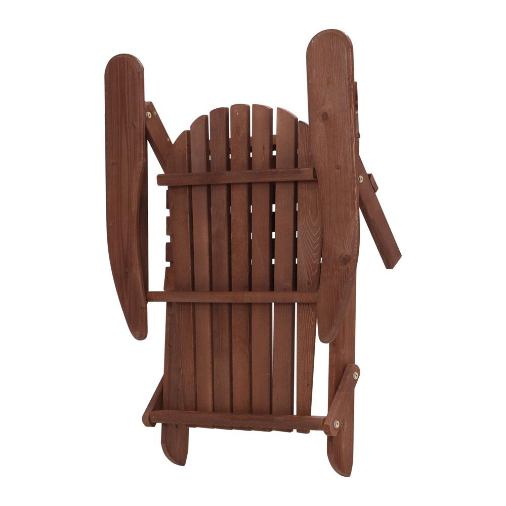 Sun Chair - Outdoor Folding Beach Camping Chairs Table Set Wooden Adirondack Lounge