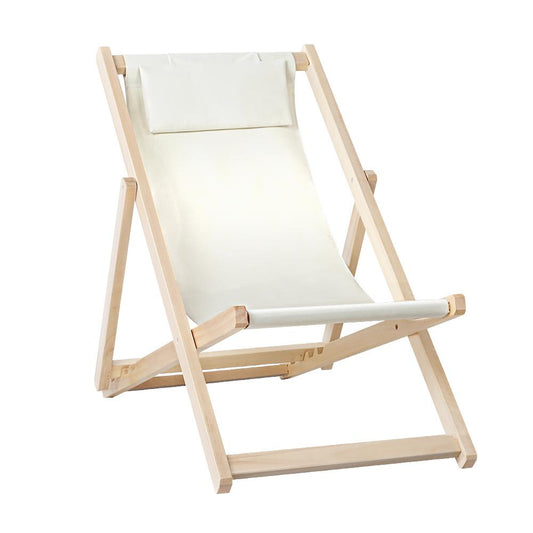 Sun Chair - Outdoor Furniture Sun Lounge Chairs Deck Chair Folding Wooden Patio Beach