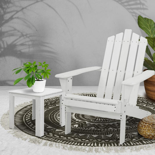 Sun Chair - Outdoor Sun Lounge Beach Chairs Table Setting Wooden Adirondack Patio Chair Lounges