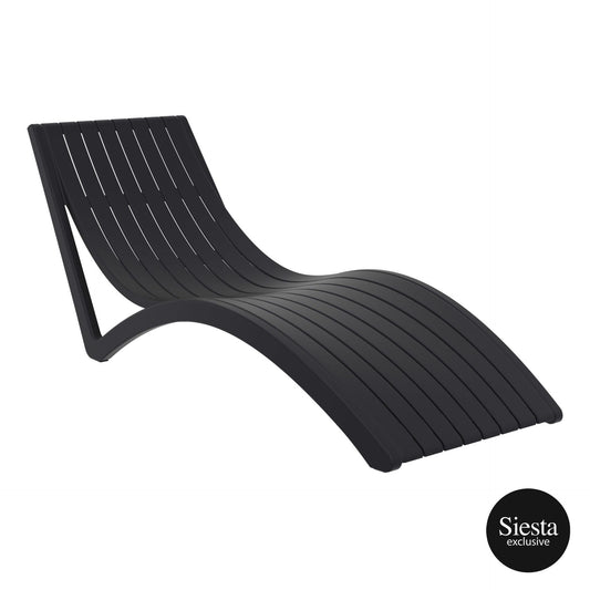 Sun Lounges Set - Siesta Slim Sunloungers Setting With Ocean Table
