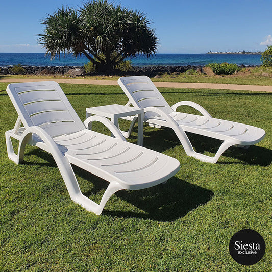 Sun Lounges - Siesta Ocean 3 Piece Outdoor Setting With Havana Sunlounger