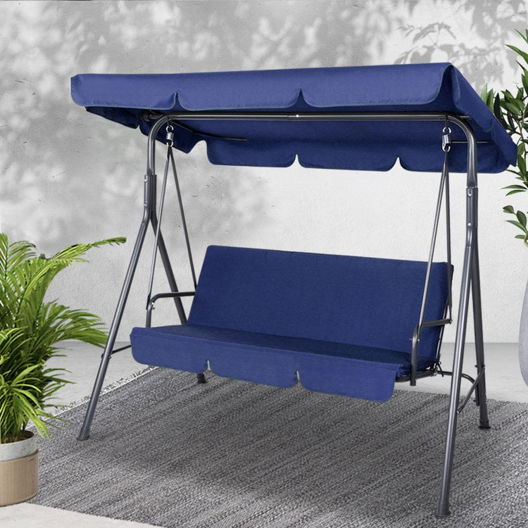 Swing Chair - 3 Seater Outdoor Swing Chair (Navy)