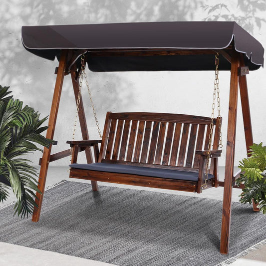 3 Seater Outdoor Wooden Swing Chair