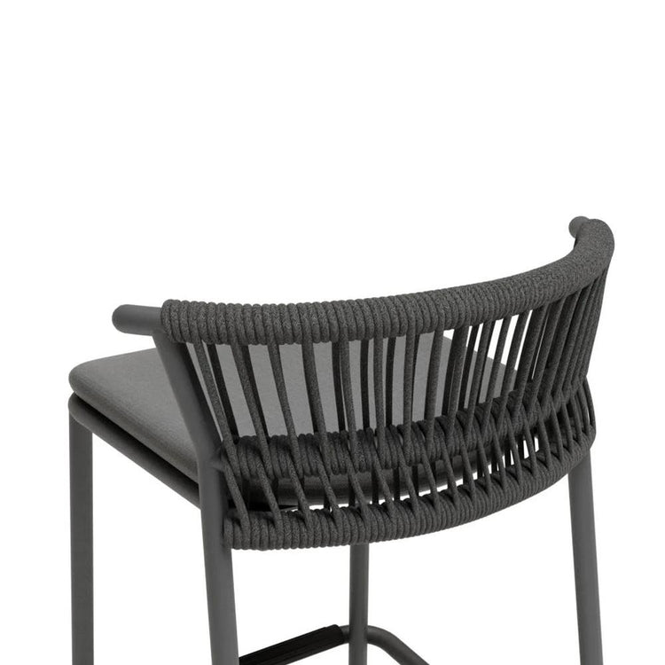 Bar Stool - Minori Stool - Charcoal - Dark Grey Cushion