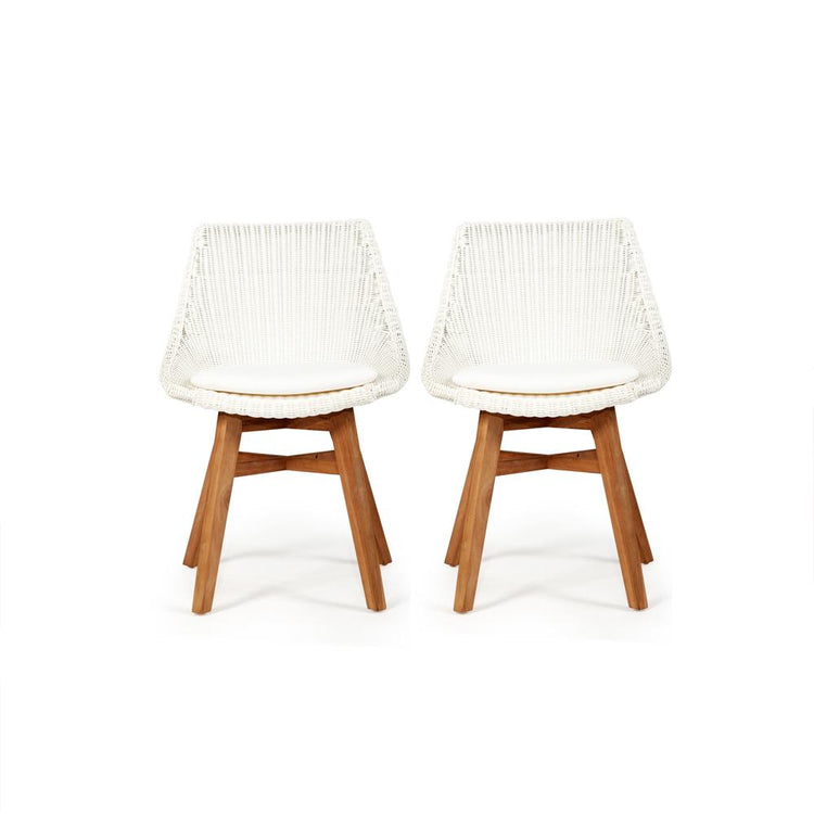 Bar Stools - Abide Oceanic Outdoor Dining Chair – White – Set Of 2