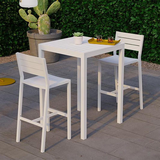 Bar Table - Halki Table - Outdoor - High Bar - Matte White 77 X 77cm