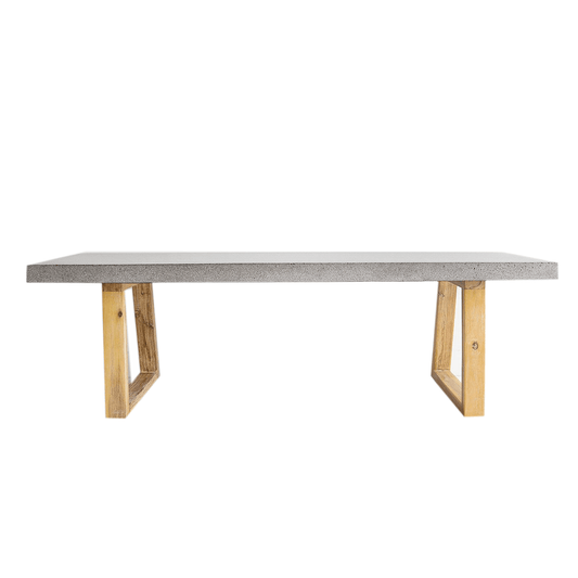 Bench Seat - 1.65m Alta Bench Seat - Speckled Grey With Light Honey Acacia Wood Legs